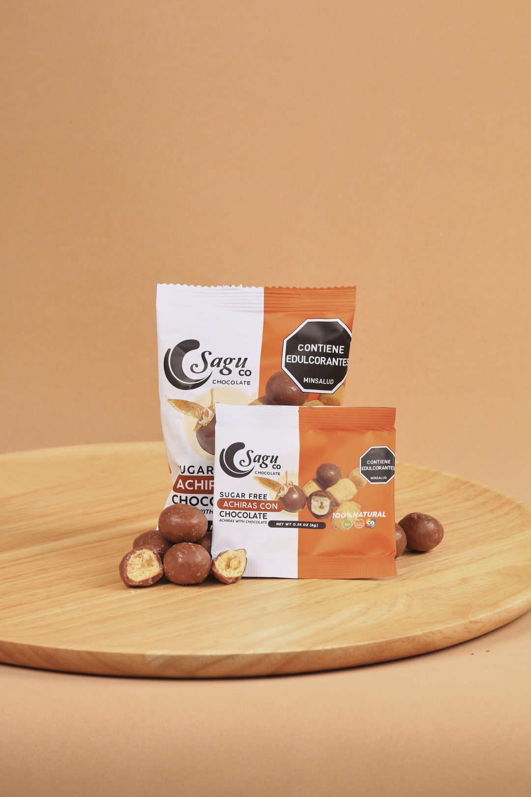 Achiras cubiertas de chocolate Sin azúcar Sugar free 8g